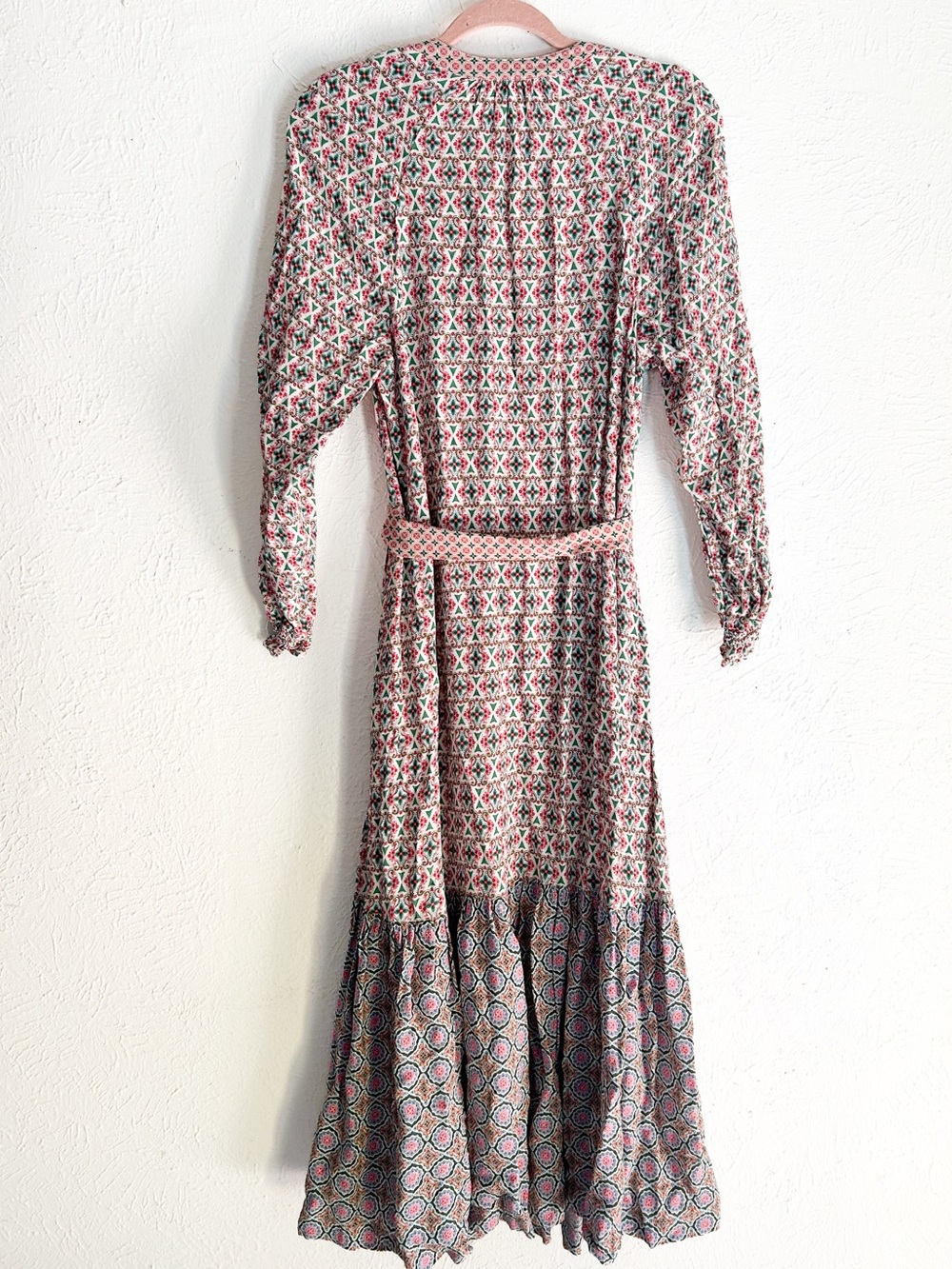 Boden Easy Henley Dress Mixed Print Belted Maxi Midi Dress Sz 6 Prairie Boho - Picture 8 of 10